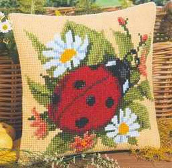 Embroidery Lady Bug - 바느질 작업용 크로스 스티치 키트, DIY
