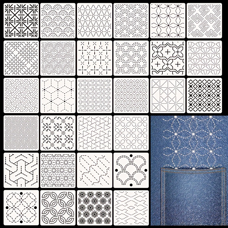 Embroidery Quilting - 30개 자수 템플릿 DIY 자수 패턴