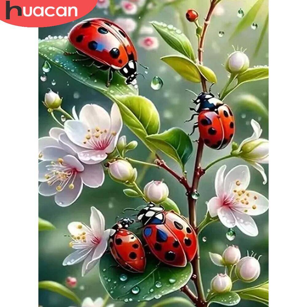 Embroidery Lady Bug - HUACAN 동물 DIY 다이아몬드 페인팅 개구리