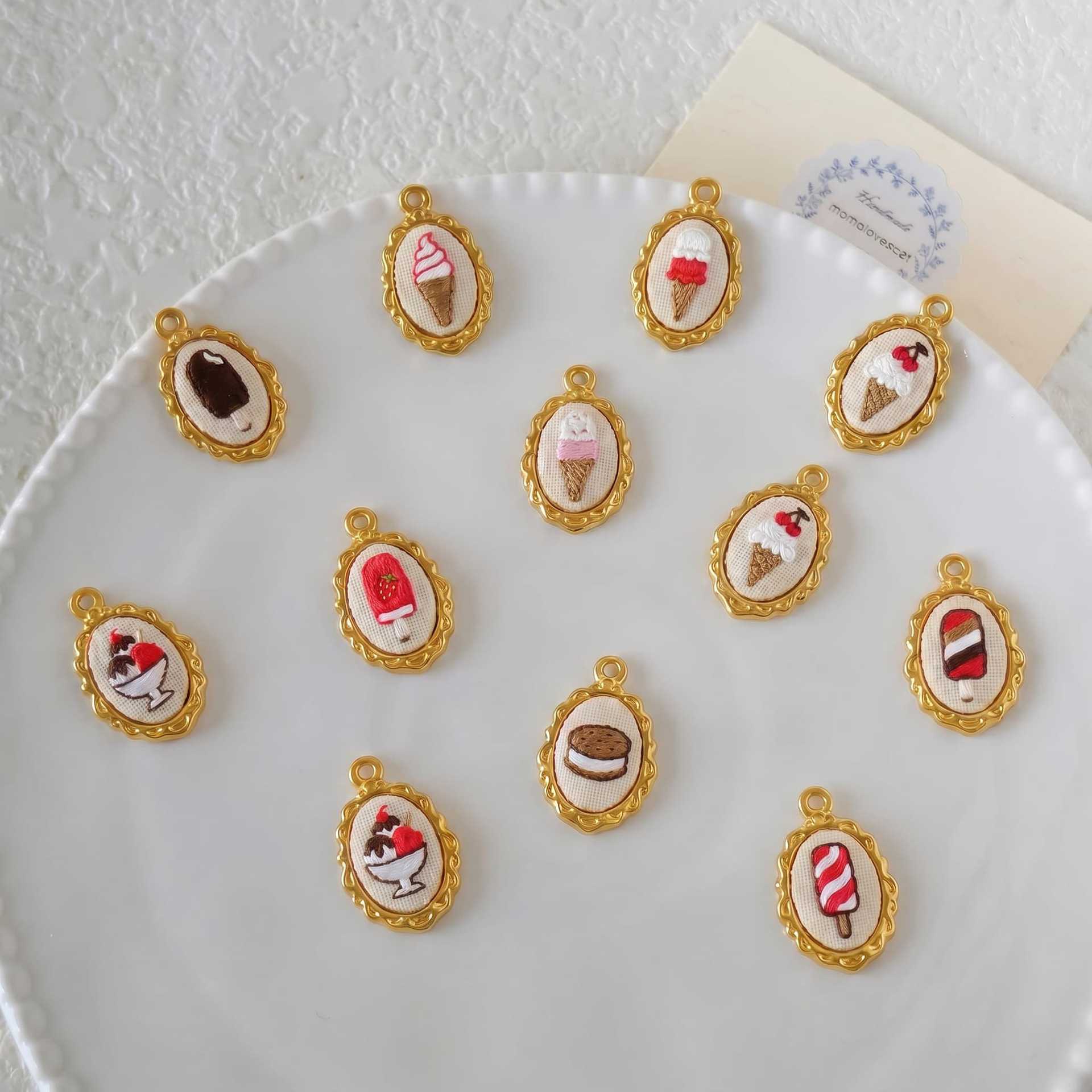 5Pcs 스테인레스 스틸 자수 아이스크림 콘 아이스 캔 - Embroidery Cream 리뷰 및 가격