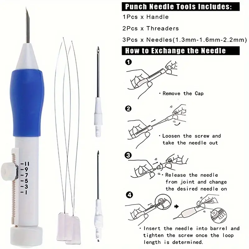 초보자 성인을 위한 자수 키트 - 펀치 바늘 자수 키트 - Punch Needle Handle 리뷰 및 가격
