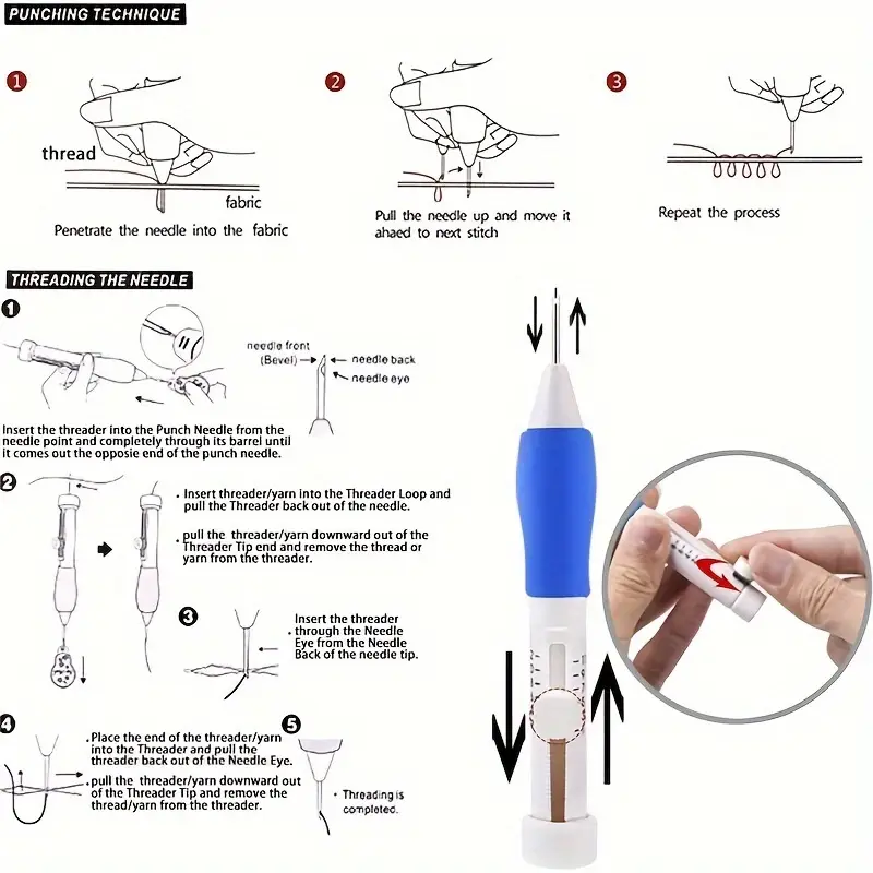 초보자 성인을 위한 자수 키트 - 펀치 바늘 자수 키트 - Punch Needle Handle 리뷰 및 가격