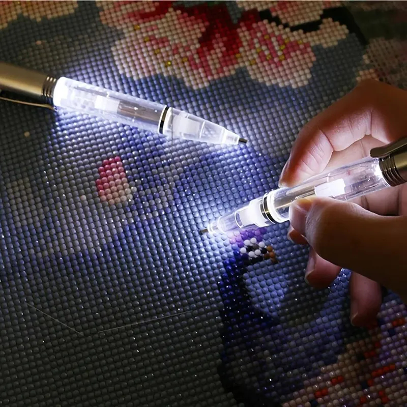 LED 라이트 다이아몬드 페인팅 펜 1개, DIY 크로 - Embroidery Painting 리뷰 및 가격