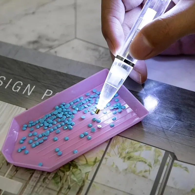 LED 라이트 다이아몬드 페인팅 펜 1개, DIY 크로 - Embroidery Painting 리뷰 및 가격
