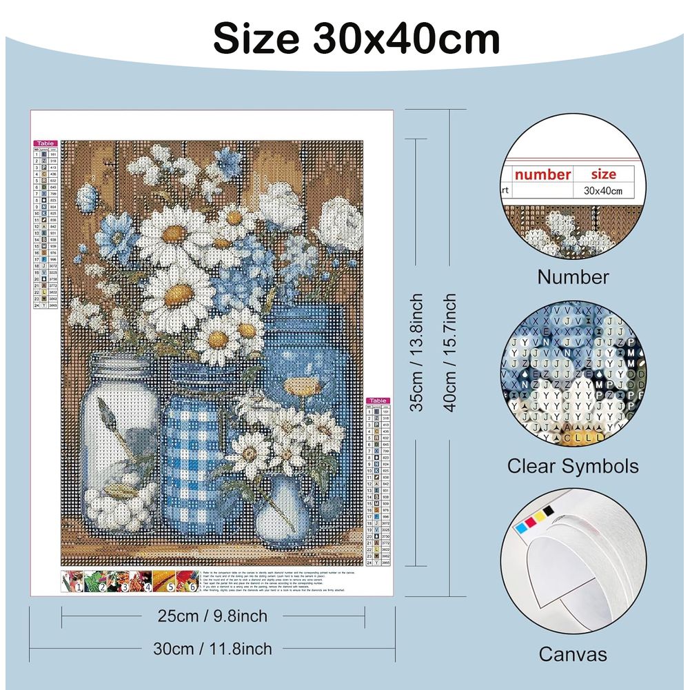 DIY 풀드릴 다이아몬드 라인스톤 페인팅 벚꽃 정원 문 - Embroidery Garden 리뷰 및 가격