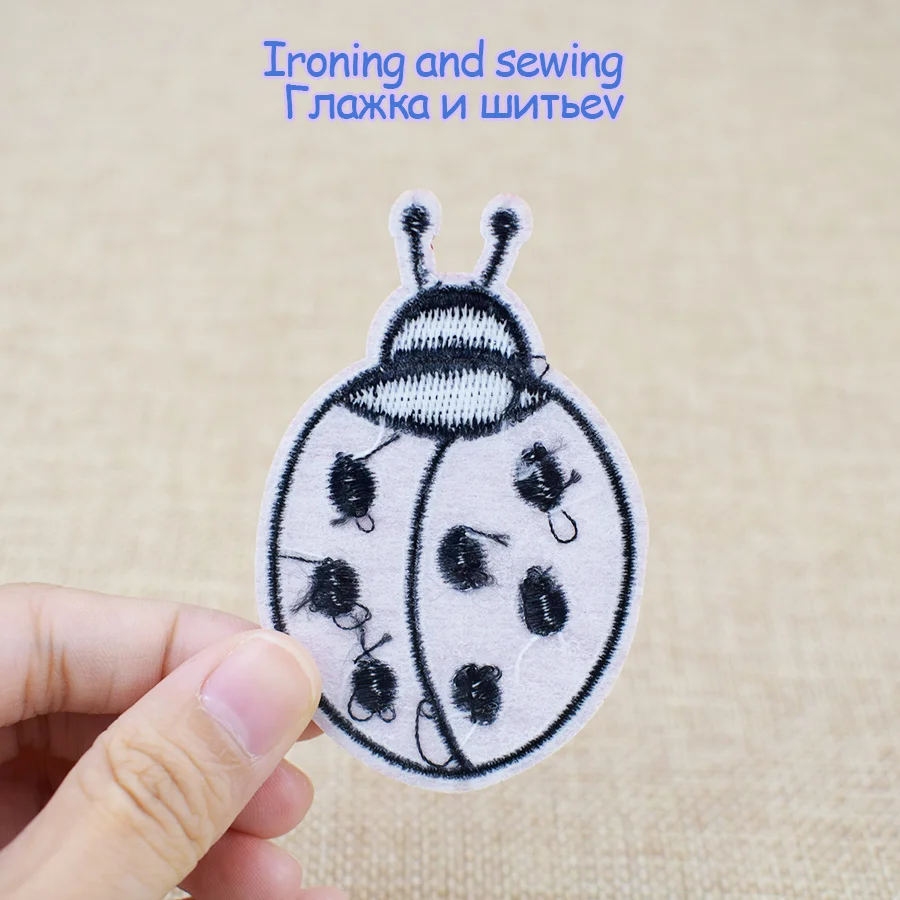 의류 패치 아플리케 곤충 줄무늬 바느질 자수 패치, 귀 - Embroidery Lady Bug 리뷰 및 가격
