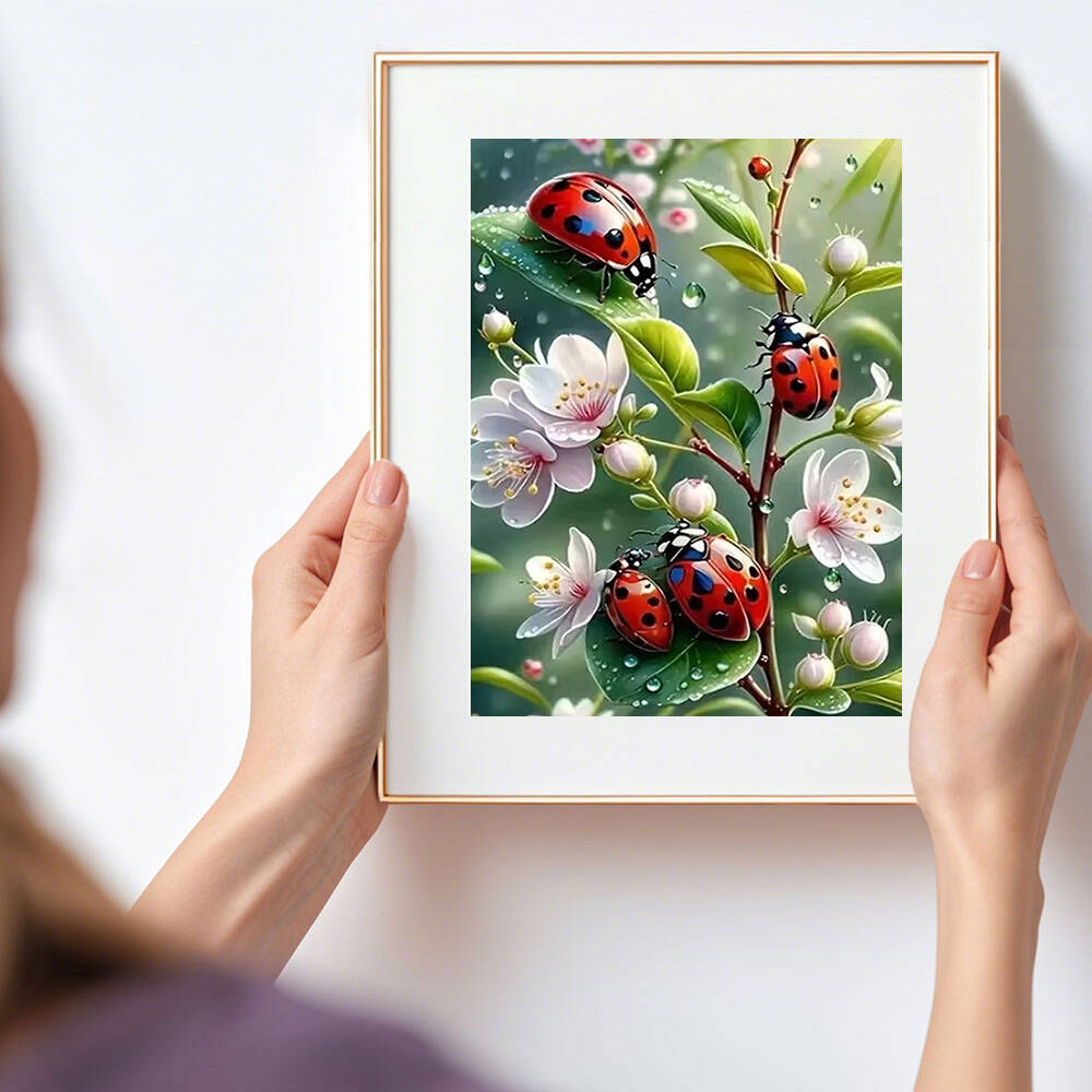 HUACAN 동물 DIY 다이아몬드 페인팅 개구리 식물 - Embroidery Lady Bug 리뷰 및 가격