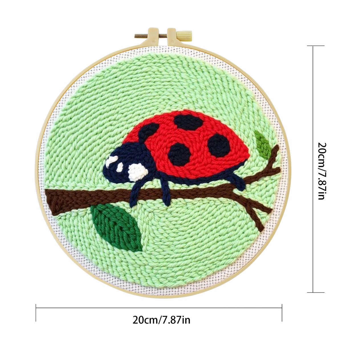 20X20CM/7.87인치 곤충 - 7점 무당벌레 펀치 - Embroidery Lady Bug 리뷰 및 가격