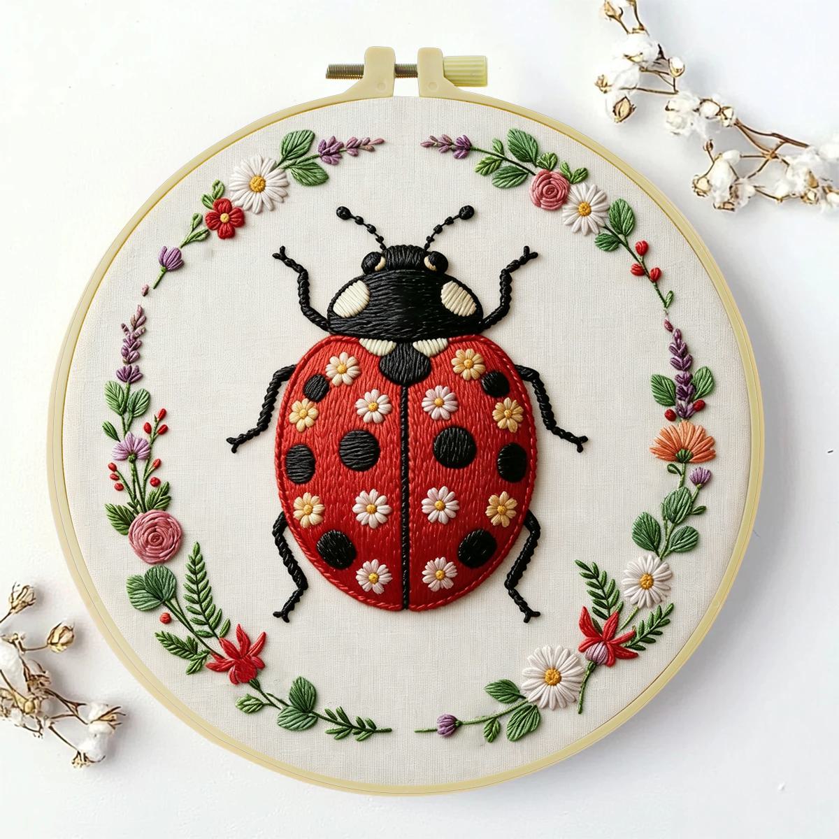 1개 20X20CM/15X15CM 7.87/6.3인치  - Embroidery Lady Bug 리뷰 및 가격