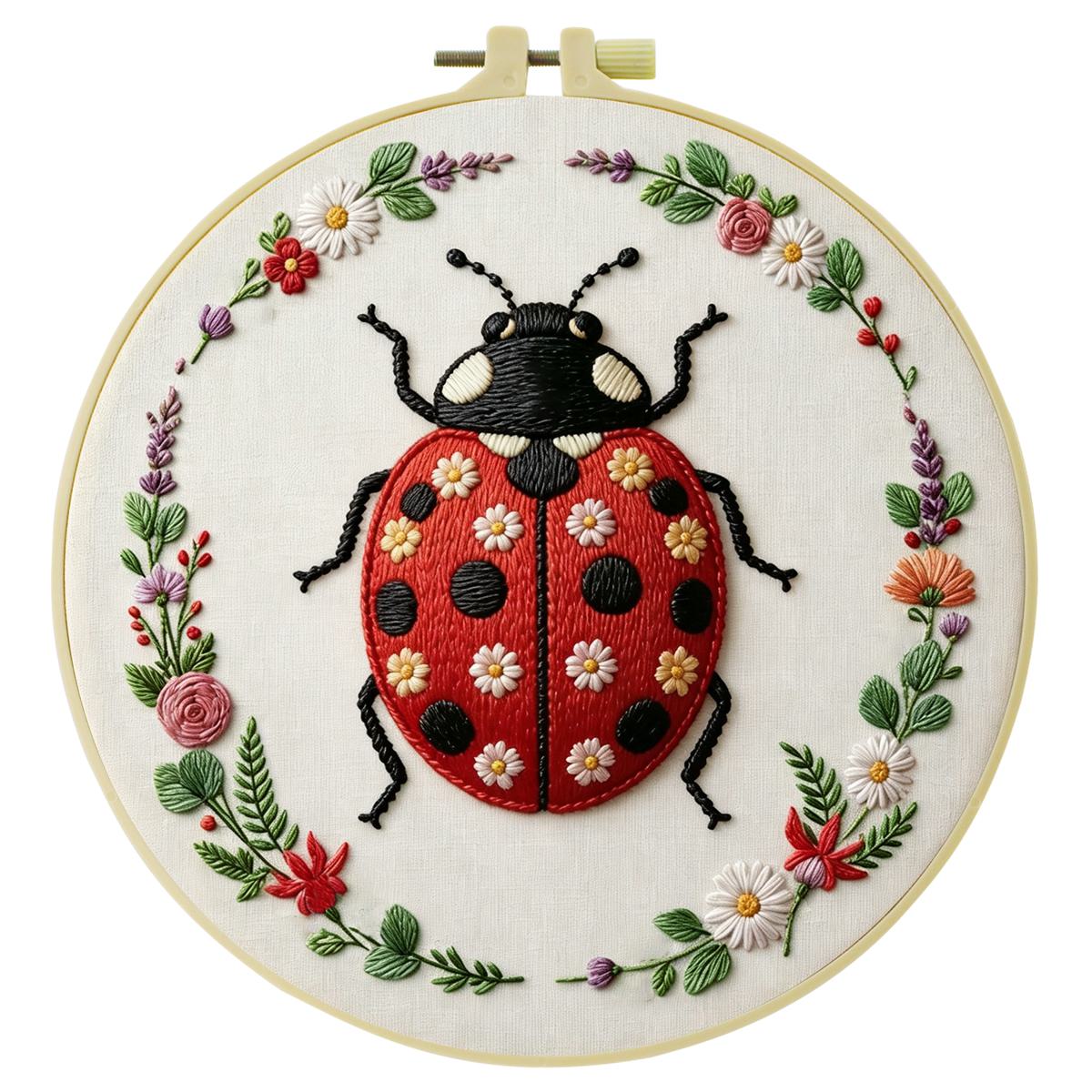 1개 20X20CM/15X15CM 7.87/6.3인치  - Embroidery Lady Bug 리뷰 및 가격