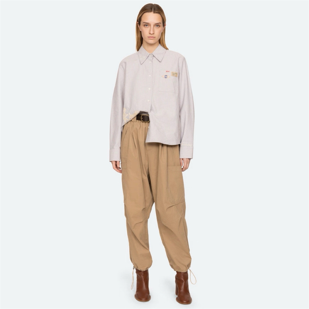 뉴욕 스트라이프 셔츠 가을 대학 스타일 패치워크 자수  - Embroidery York 리뷰 및 가격