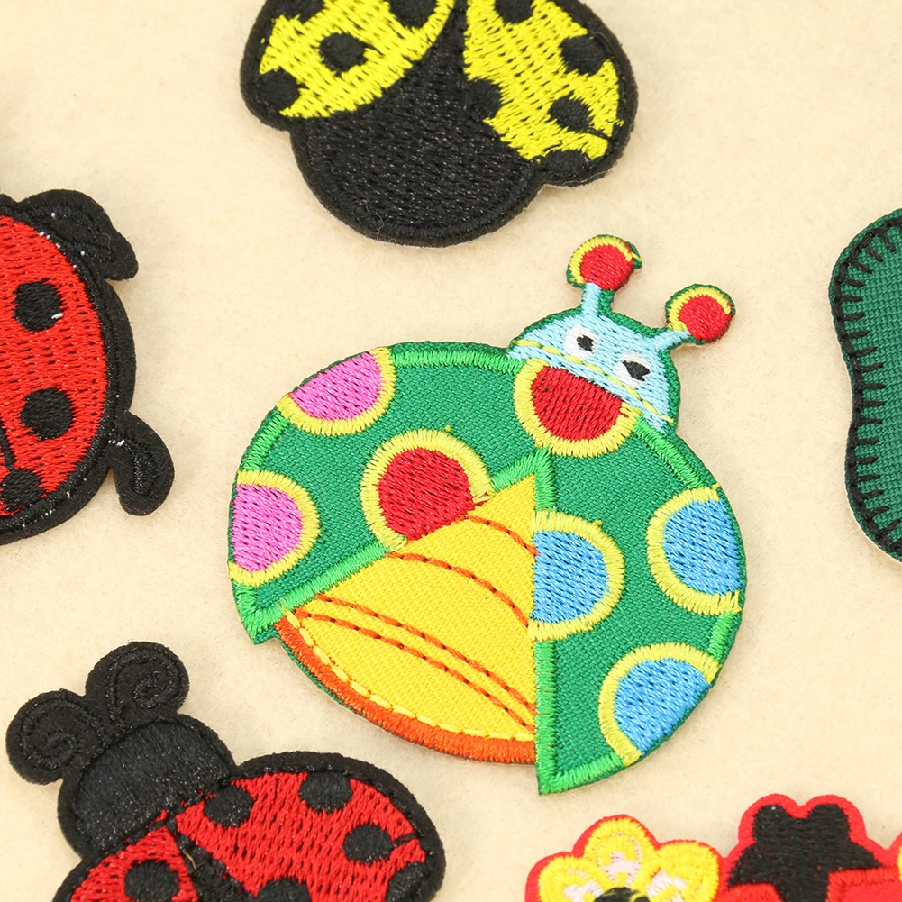 만화 무당 벌레 네잎 클로버 자수 의류 데칼, 어린이  - Embroidery Lady Bug 리뷰 및 가격