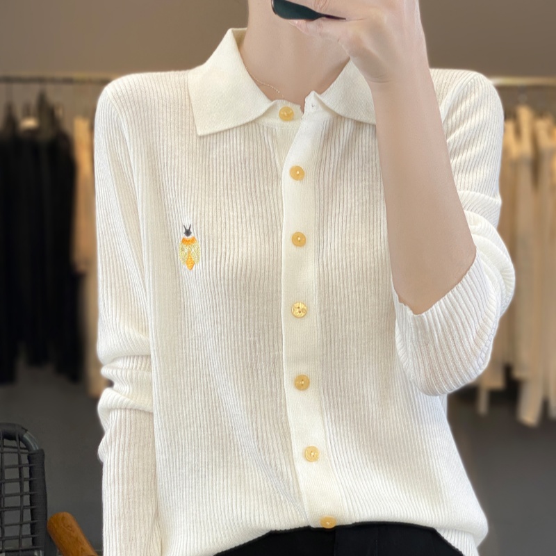 WinvyNee 여성 의류 봄 폴로 넥 가디건 무당벌레 - Embroidery Lady Bug 리뷰 및 가격