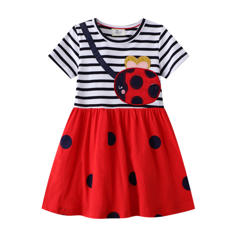 점프 미터 무당 벌레 자수 어린이 공주 소녀 드레스,  - Embroidery Lady Bug 리뷰 및 가격