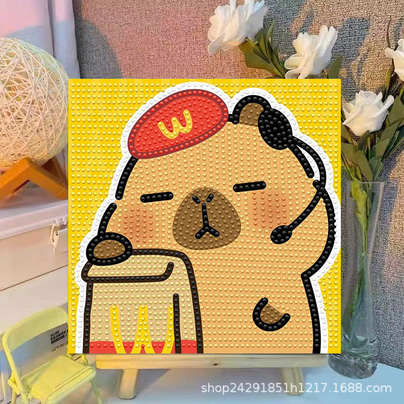 만화 카피바라 크리스탈 다이아몬드 장식 그림 액자 아트 - Embroidery Painting 리뷰 및 가격