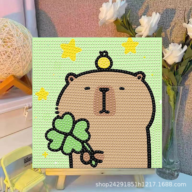 만화 카피바라 크리스탈 다이아몬드 장식 그림 액자 아트 - Embroidery Painting 리뷰 및 가격