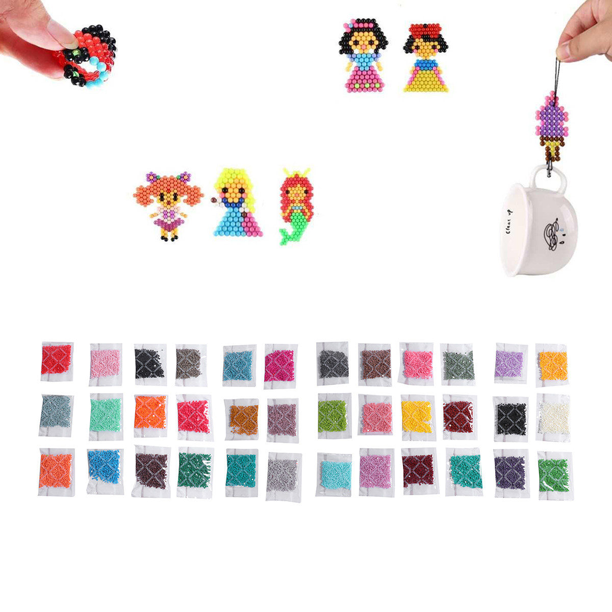 36개 라운드 다이아몬드 세트 레진 라인스톤 DIY 자 - Embroidery Painting 리뷰 및 가격